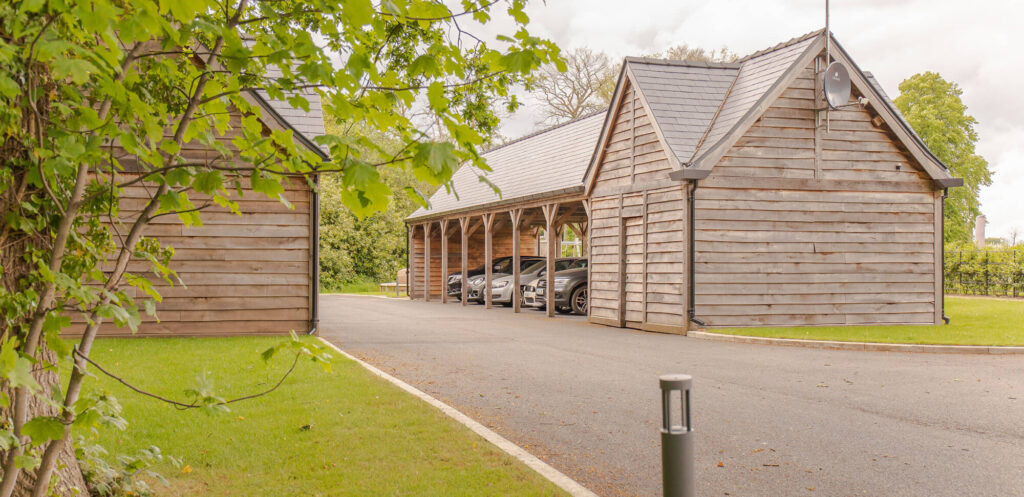 oaked framed garages